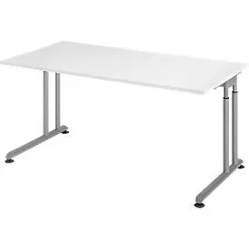 Schreibtisch Office Weiss Holz 160 cm - Material: Holzwerkstoff - Schreibtisch