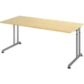 Schreibtisch Office Holz 180 cm - Farbe: Ahorn - Material: Holzwerkstoff - Schreibtisch
