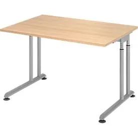 Schreibtisch Office Braun Holz 120 cm - Farbe: eiche - Material: Holzwerkstoff - Schreibtisch