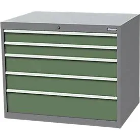 Schubladenschrank Bedrunka+Hirth, 5 Schübe, abschliessbar, bis 1500 kg, B 1005 x T 736 x H 819 mm, Stahlblech