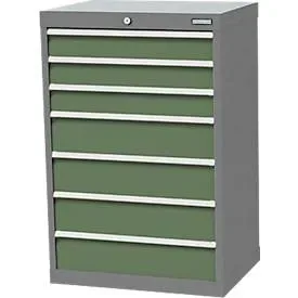 Schubladenschrank Bedrunka+Hirth, 7 Schübe, abschliessbar, bis 1200 kg, B 680 x T 500 x H 1019 mm, Stahlblech