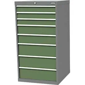 Schubladenschrank Bedrunka+Hirth, 8 Schübe, abschliessbar, bis 1500 kg, B 705 x T 736 x H 1319 mm, Stahlblech