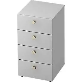 Schubladenschrank TOPAS LINE, 2 OH, B 400 mm, lichtgrau/lichtgrau