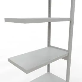 Schulte Lagertechnik Fachbodenregal-Stecksystem MULTIplus 250, Anbauregal, Längenriegel, 2500x750x400 mm, 6 Böden, lichtgrau