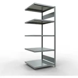 Schulte Lagertechnik Fachbodenregal-Stecksystem MULTIplus 250, Anbauregal, Längenriegel, 2000x750x800 mm, 5 Böden, verzinkt