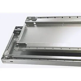 Schulte Lagertechnik Fachbodenregal-Stecksystem MULTIplus 250, Grundregal, Längenriegel, 2000x750x500 mm, 5 Böden, lichtgrau