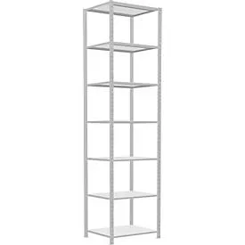 Schulte Lagertechnik Fachbodenregal Stecksystem MultiPlus250, Grundregal, 7 Fachböden, Kreuzstrebe, B 750 x T 600 x H 3000 mm, Lichtgrau RAL 7035