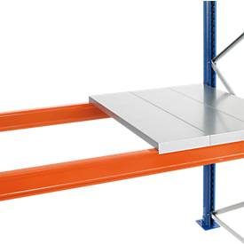 Schulte Lagertechnik Stahlpaneel-Ebene für Palettenregale, Stärke 1,5 mm, B 1825 x T 1100 mm, aufgelegt, verzinkt