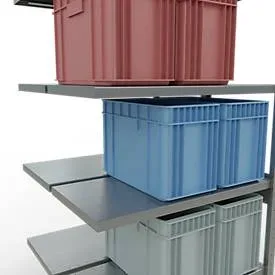 SCHULTE Lagertechnik - Stecks.Doppelanbaur. Typ 250 kg - 2500x1000x2x500 mm, 12 Böden