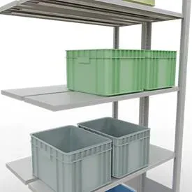 SCHULTE Lagertechnik - Stecks.Doppelanbauregal Typ 150 - 2000x1000x2x300 mm 2x5 Böden