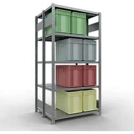 SCHULTE Lagertechnik - Stecks.Doppelgrundr. Typ 250 kg - 2000x1000x2x400 mm, 10 Böden