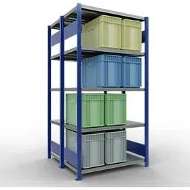 SCHULTE Lagertechnik - Stecks.Doppelgrundr. Typ 250 kg - 2000x1000x2x500 mm, 10 Böden
