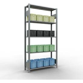 SCHULTE Lagertechnik - Stecks.Grundr.mit Längenriegel - 2000x1000x300 mm, Typ 150 kg