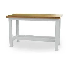 Schwerlasttisch Bedrunka+Hirth, bis 2500 kg, Buche-Multiplex-Arbeitsplatte, komplett verschweisst, B 1500 x T 750 x H 969 mm