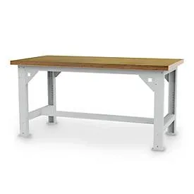 Schwerlasttisch Bedrunka+Hirth, höhenverstellbar, bis 1000 kg, Buche-Multiplex-Arbeitsplatte, , B 1500 x T 750 x H 734-1084 mm