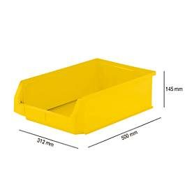 Sichtlagerkasten SSI Schäfer LF 531, Polypropylen, L 500 x B 312 x H 145 mm, 16,5 l, gelb