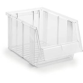 Sichtlagerkasten Treston Serie 1930, Polystyrol, L 300 x B 186 x H 156 mm, 5 L, transparent