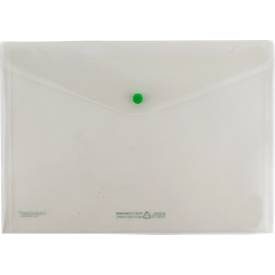 Sichttasche FolderSys FolderGreen®, A4 Querformat, 0,20 mm, Druckknopf-Verschluss, B 335 x H 235 mm, 100 % Post Consumer Recycling PP, transparent, 10 Stück