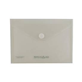 Sichttasche FolderSys FolderGreen®, A5 Querformat, B 253 x H 180 mm, Stärke 0,20 mm, mit Klettverschluss, 100 % PCR-PP, transparent, 10 Stück