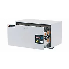 Sicherheits-Unterbauschrank Typ 30 asecos UB-S-30, Schublade, Front Lichtgrau, B 1102 x T 574 x H 600 mm