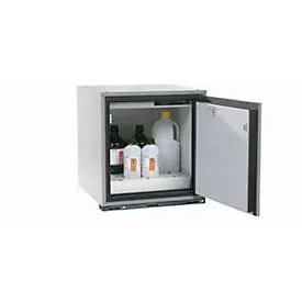 Sicherheits-Unterbauschrank Typ 90 asecos UB-T-90, Flügeltür, Anschlag rechts, Front Lichtgrau, B 593 x T 502 x H 600 mm