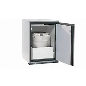 Sicherheits-Unterbauschrank Typ 90 asecos UB-T-90, Flügeltür, Anschlag rechts, Front Lichtgrau, B 593 x T 600 x H 800 mm