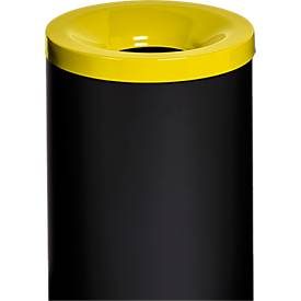 Sicherheitsabfallbehälter Grisu Color, 50L, schwarz/gelb