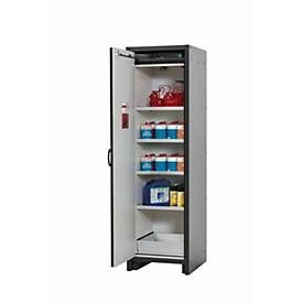 Sicherheitsschrank Typ 30 asecos Q-CLASSIC-30, Flügeltür, Anschlag links, Front Reinweiss, B 564 x T 620 x H 1947 mm