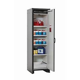 Sicherheitsschrank Typ 30 asecos Q-CLASSIC-30, Flügeltür, Anschlag rechts, Front asecos Silber, B 564 x T 620 x H 1947 mm