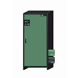 Sicherheitsschrank Typ 30 asecos Q-CLASSIC-30, Flügeltür, Anschlag rechts, Front Resedagrün, B 864 x T 620 x H 1947 mm