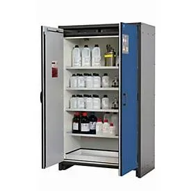 Sicherheitsschrank Typ 30 asecos Q-CLASSIC-30, Flügeltüren, Front Enzianblau, B 1164 x T 620 x H 1947 mm