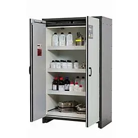 Sicherheitsschrank Typ 30 asecos Q-CLASSIC-30, Flügeltüren, Front Lichtgrau, B 1164 x T 620 x H 1947 mm