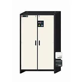 Sicherheitsschrank Typ 30 asecos Q-CLASSIC-30, Flügeltüren, Front Reinweiss, B 1164 x T 620 x H 1947 mm