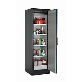 Sicherheitsschrank Typ 90 asecos Q-PEGASUS-90, Flügeltür mit Schliess-Automatik, Anschlag rechts, Front Enzianblau, B 599 x T 615 x H 1953 mm