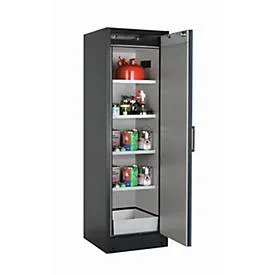 Sicherheitsschrank Typ 90 asecos Q-PEGASUS-90, Flügeltür mit Schliess-Automatik, Anschlag rechts, Front Enzianblau, B 599 x T 615 x H 1953 mm