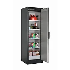 Sicherheitsschrank Typ 90 asecos Q-PEGASUS-90, Flügeltür mit Schliess-Automatik, Anschlag rechts, Front Reinweiss, B 599 x T 615 x H 1953 mm