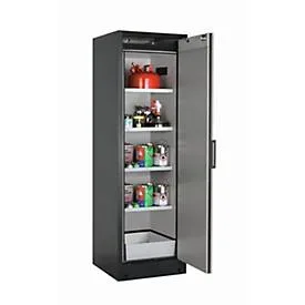 Sicherheitsschrank Typ 90 asecos Q-PEGASUS-90, Flügeltür mit Schliess-Automatik, Anschlag rechts, Front Reinweiss, B 599 x T 615 x H 1953 mm