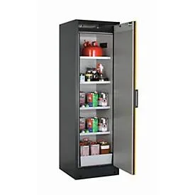 Sicherheitsschrank Typ 90 asecos Q-PEGASUS-90, Flügeltür mit Schliess-Automatik, Anschlag rechts, Front Sicherheitsgelb, B 599 x T 615 x H 1953 mm