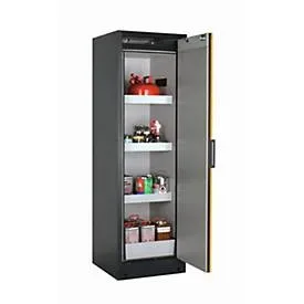 Sicherheitsschrank Typ 90 asecos Q-PEGASUS-90, Flügeltür mit Schliess-Automatik, Anschlag rechts, Front Sicherheitsgelb, B 599 x T 615 x H 1953 mm