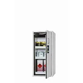 Sicherheitsschrank Typ 90 asecos S-CLASSIC-90, Flügeltür, Anschlag rechts, Front Lichtgrau, B 596 x T 616 x H 1298 mm