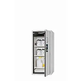 Sicherheitsschrank Typ 90 asecos S-CLASSIC-90, Flügeltür mit Türfeststellanlage, Anschlag rechts, Front Lichtgrau, B 596 x T 616 x H 1298 mm