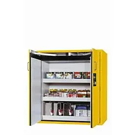 Sicherheitsschrank Typ 90 asecos S-CLASSIC-90, Flügeltüren, Front Sicherheitsgelb, B 1196 x T 616 x H 1298 mm