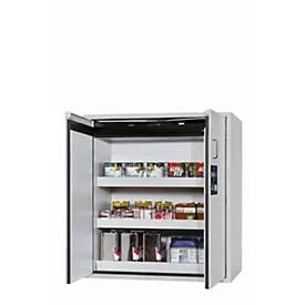 Sicherheitsschrank Typ 90 asecos S-PEGASUS-90, Flügeltüren mit Schliess-Automatik, Einhandbedienung, Front Lichtgrau, B 1196 x T 616 x H 1298 mm