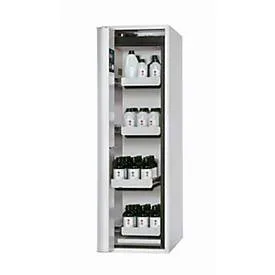 Sicherheitsschrank Typ 90 asecos S-PHOENIX Vol.2-90, Falttür mit Schliess-Automatik, Anschlag links, Front Lichtgrau, B 596 x T 749 x H 1968 mm