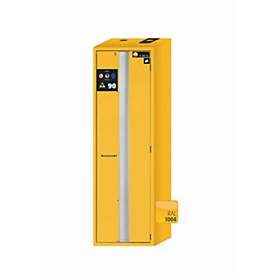 Sicherheitsschrank Typ 90 asecos S-PHOENIX Vol.2-90, Falttür mit Schliess-Automatik, Anschlag rechts, Front Sicherheitsgelb, B 596 x T 616 x H 1968 mm