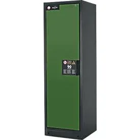 Sicherheitsschrank Typ 90, B 600 mm, Tür links, 6 Auszüge, resedagrün