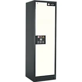 Sicherheitsschrank Typ 90, B 600 mm, Tür rechts, 3 Böden, reinweiss