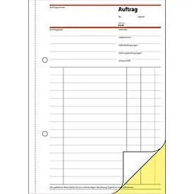 Sigel Auftrag SD001, DIN A5 hoch, 2 x 40 Blatt