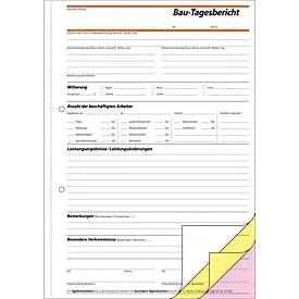 sigel® Bautagebuch SD063, DIN A4 hoch, 3 x 40 Blatt