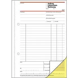 sigel® Kombinationsbuch (Auftrag/Lieferschein/Rechnung) SD017, DIN A5 hoch, 2 x 4 Blatt